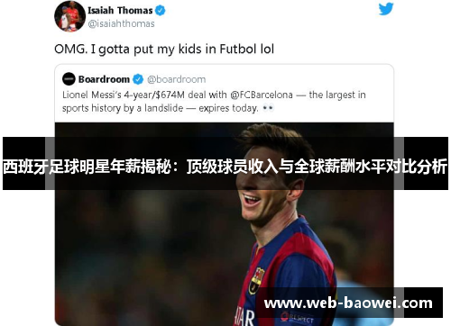 西班牙足球明星年薪揭秘：顶级球员收入与全球薪酬水平对比分析
